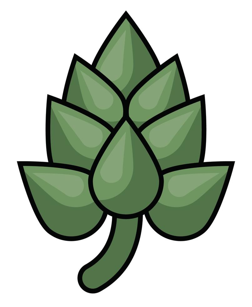semilla de lúpulo de cerveza verde vector