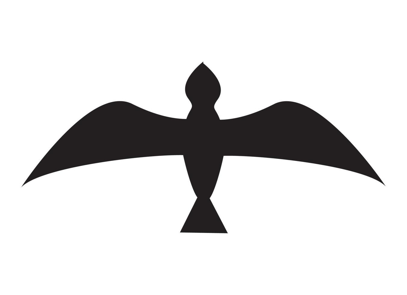 seagull bird flying silhouette vector