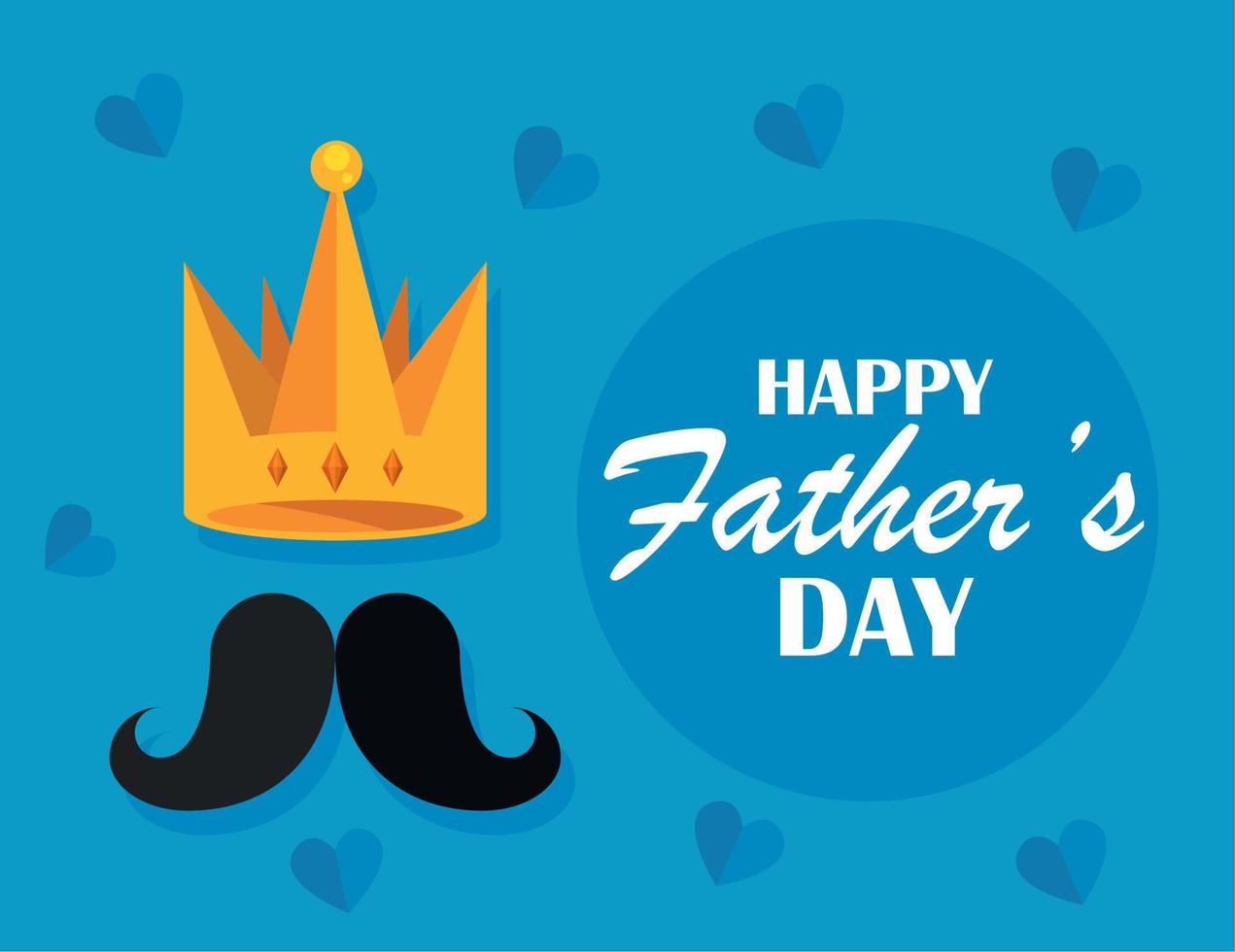 fathers day lettering card vector