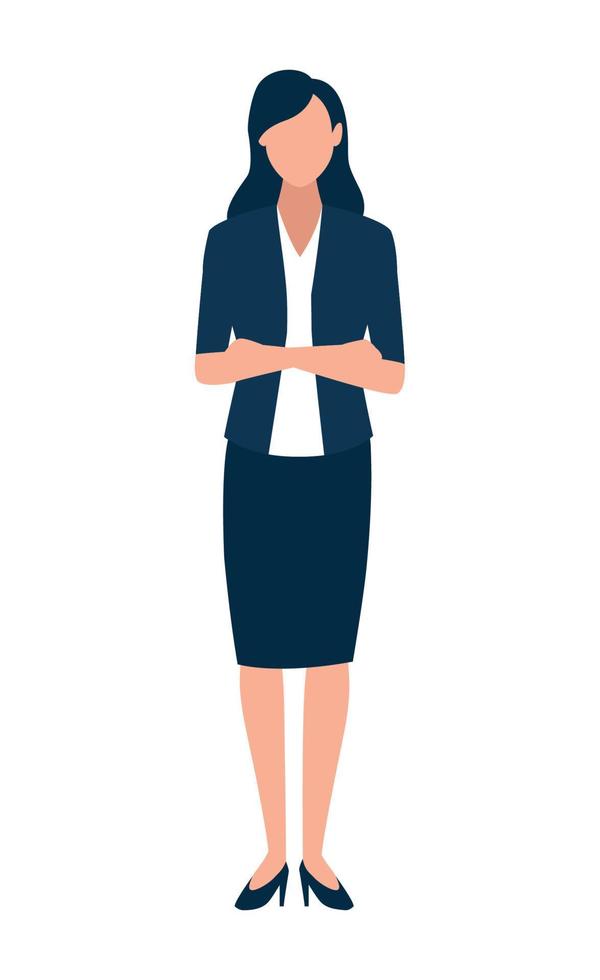 elegant businesswoman standing vector