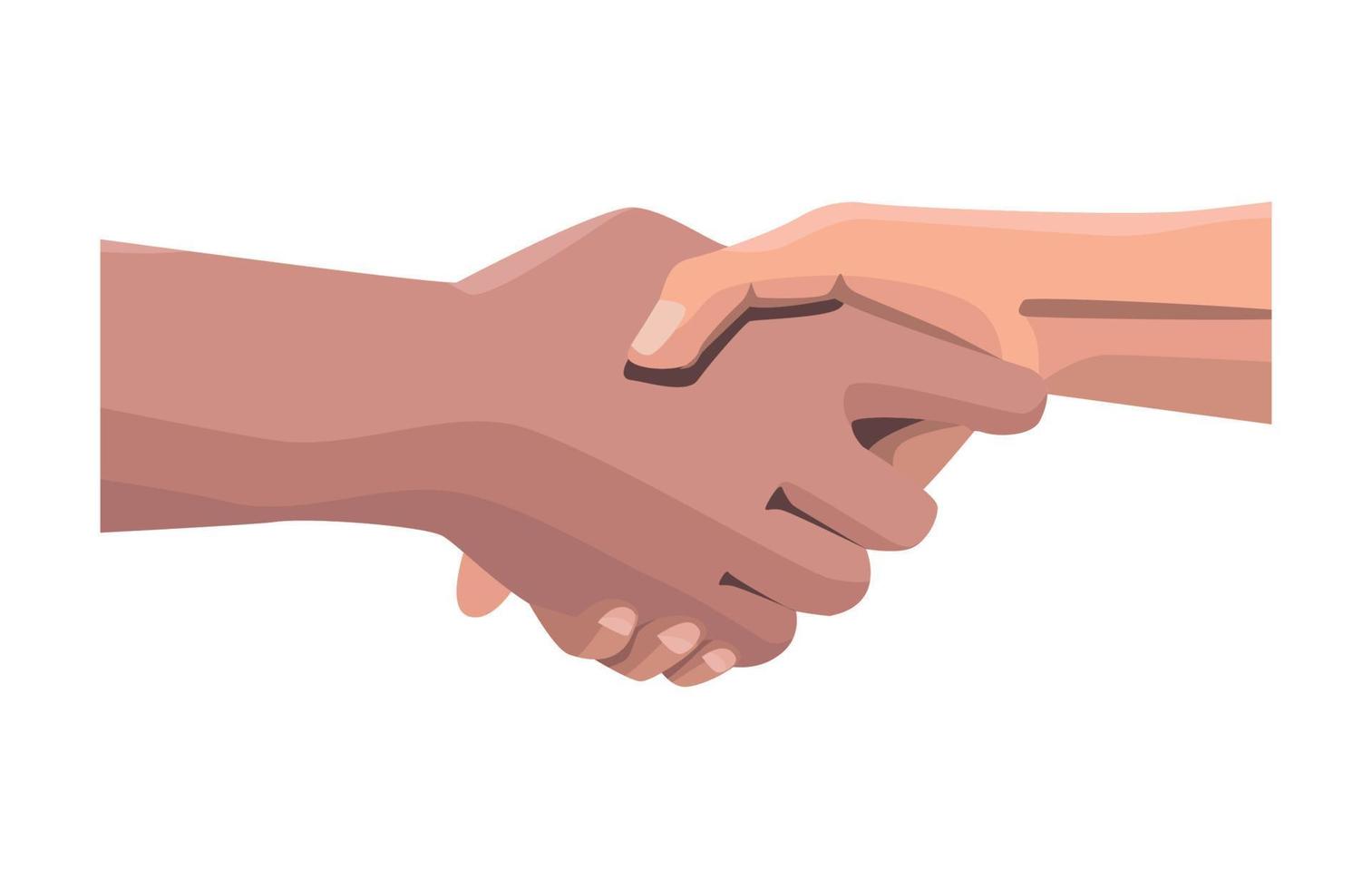 solidarity handshake friendly icon vector