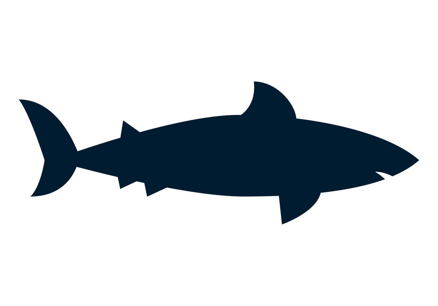 shark animal silhouette vector