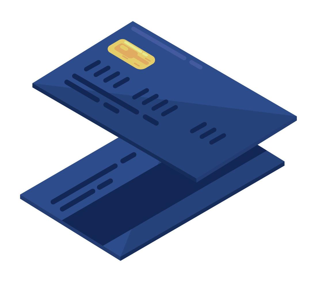 credit card isometric vector