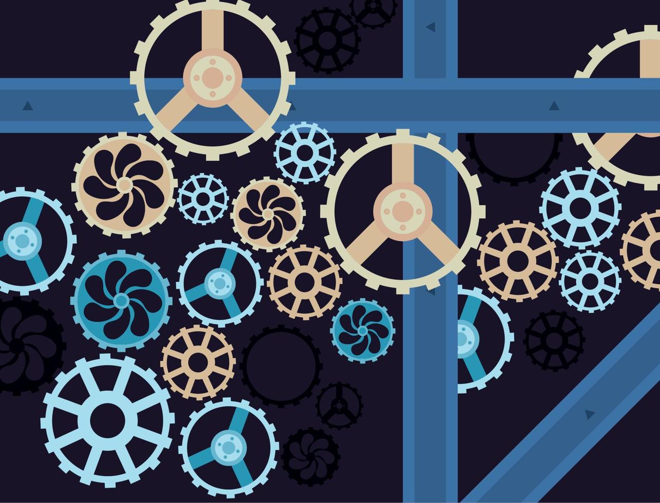 engranajes cogs con cinta vector