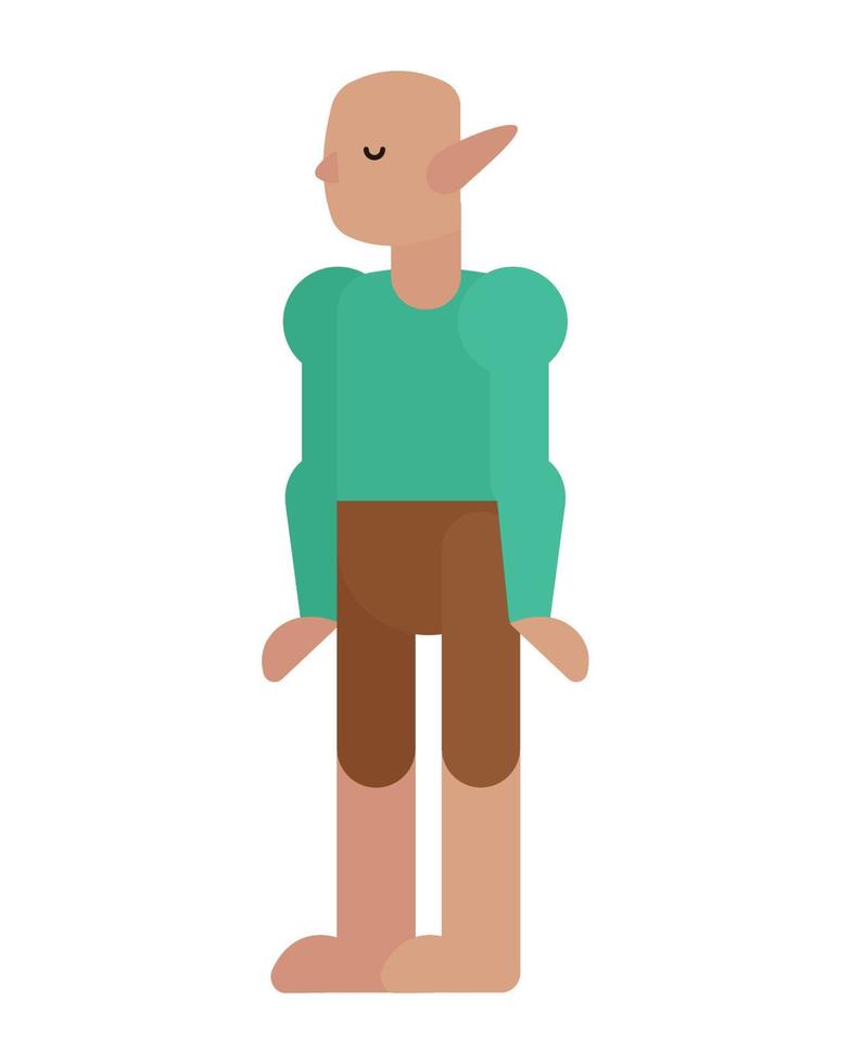 personaje de criatura fantástica gnomo vector