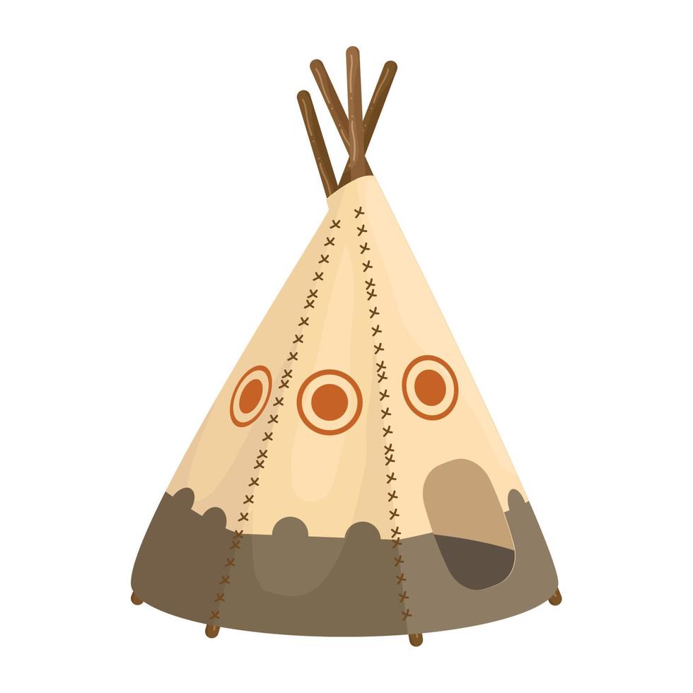native American tent vector