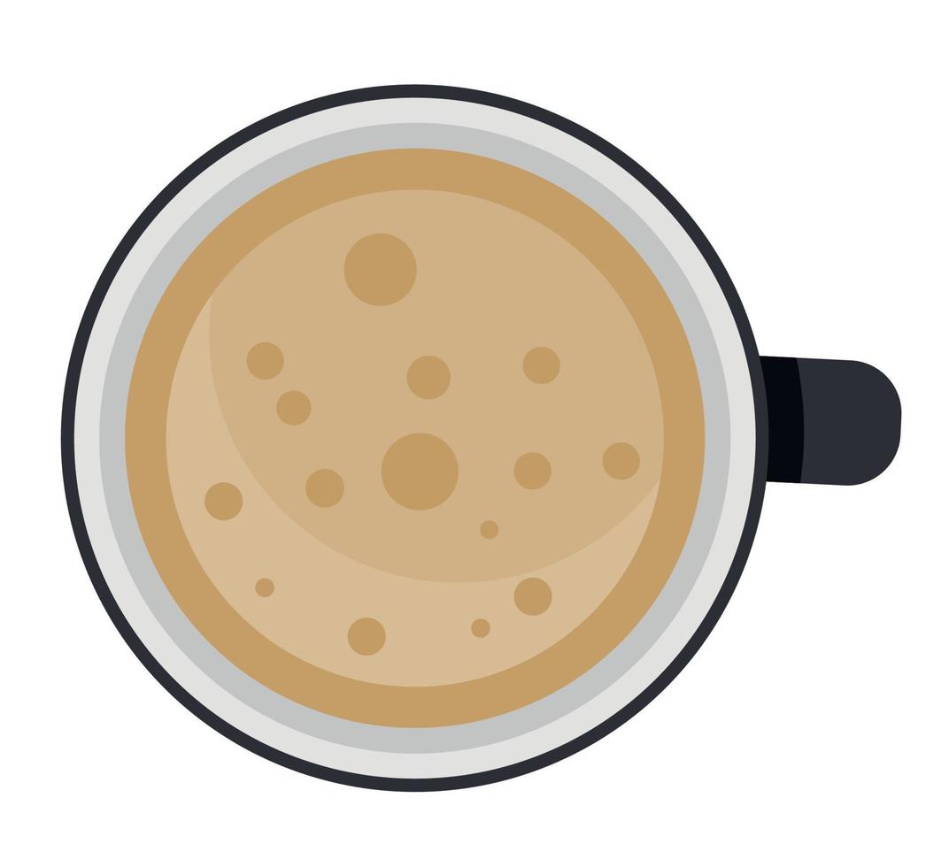 coffee with milk cup vector
