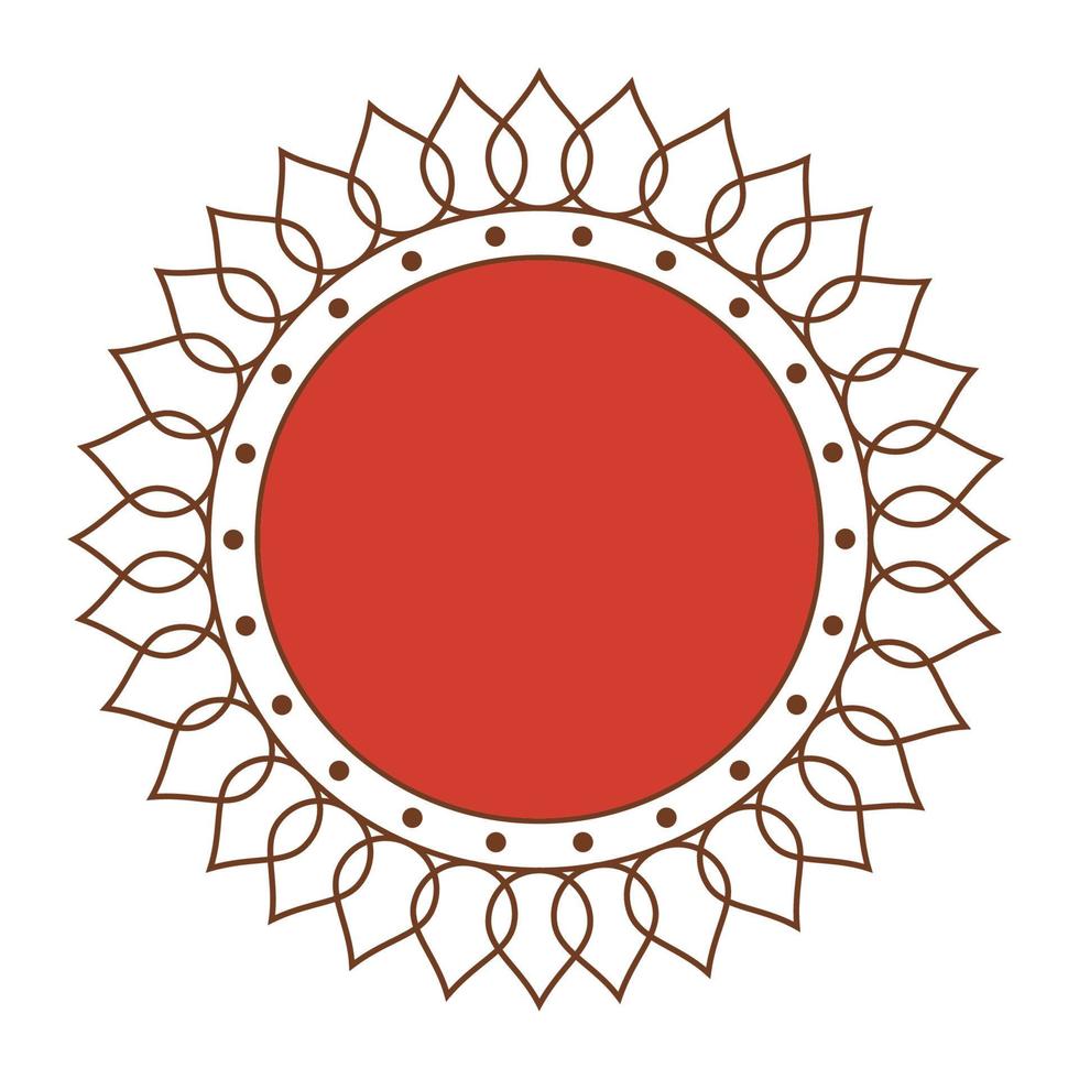 ethnic red mandala vector