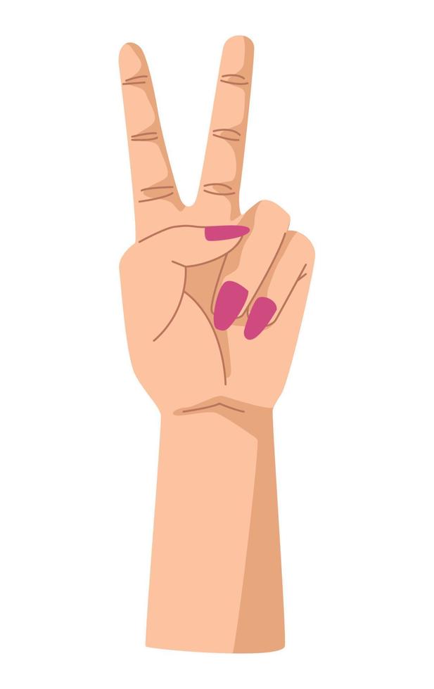 hand peace and love vector