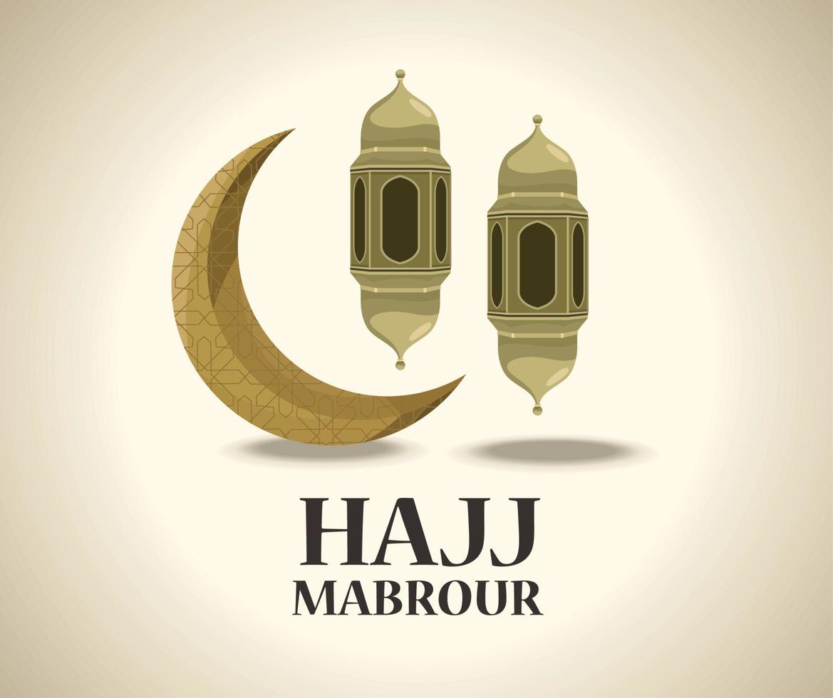 hajj mabrour card vector