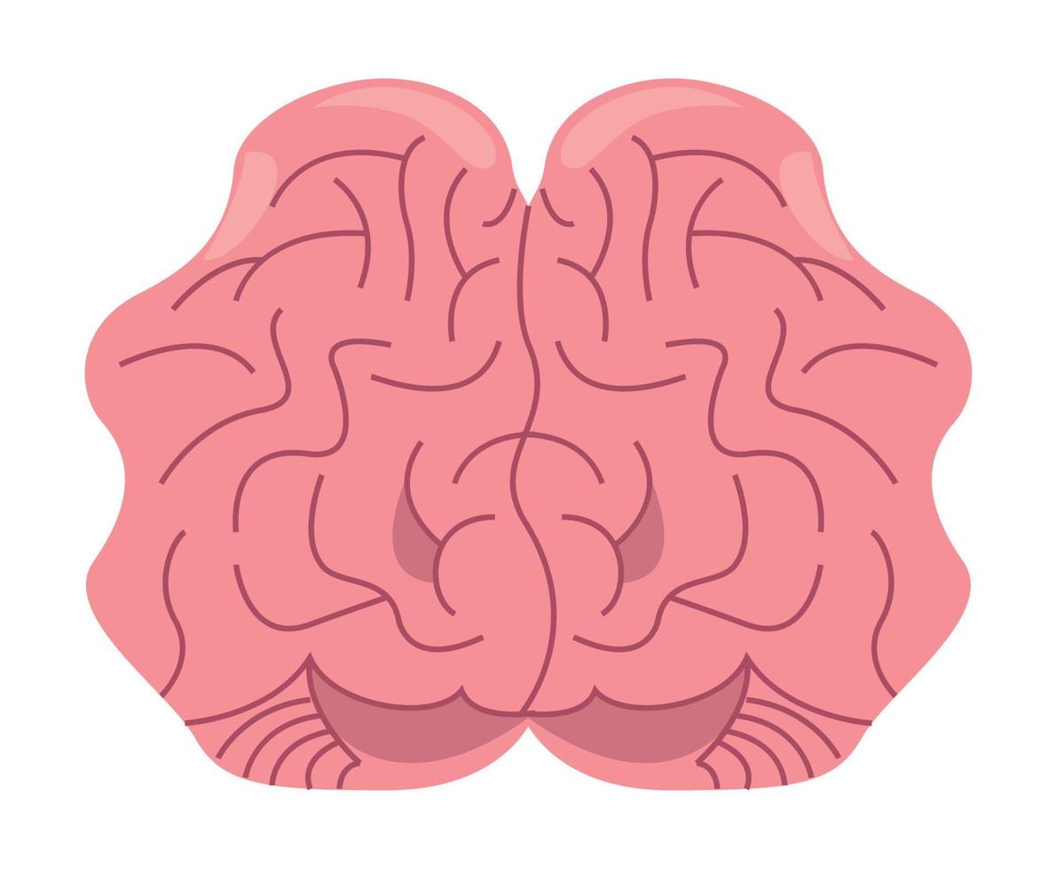 pink brain icon vector