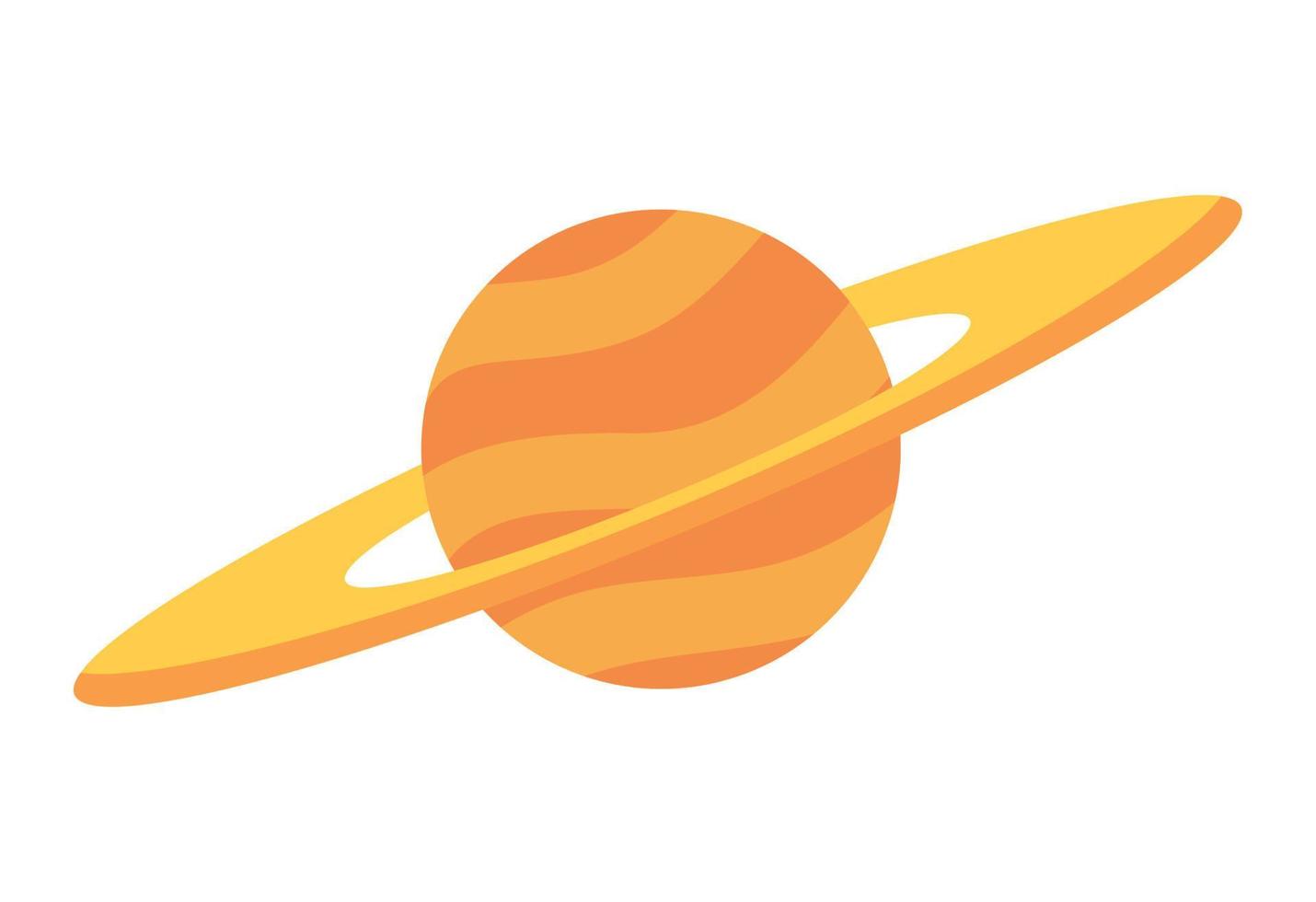 Saturno planeta naranja vector