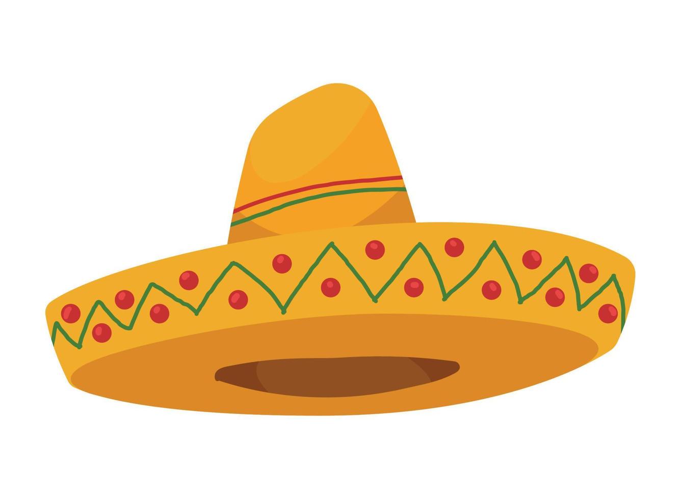 mexican traditional hat vector