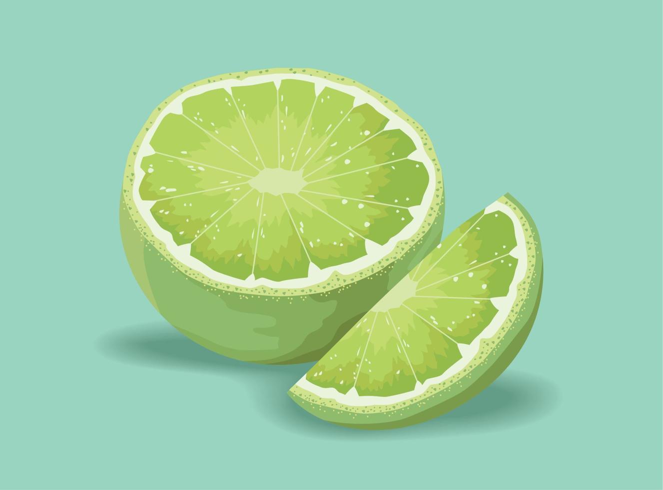 limones frescos y cítricos vector