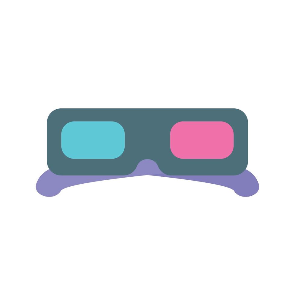 3d glasses nineties style vector