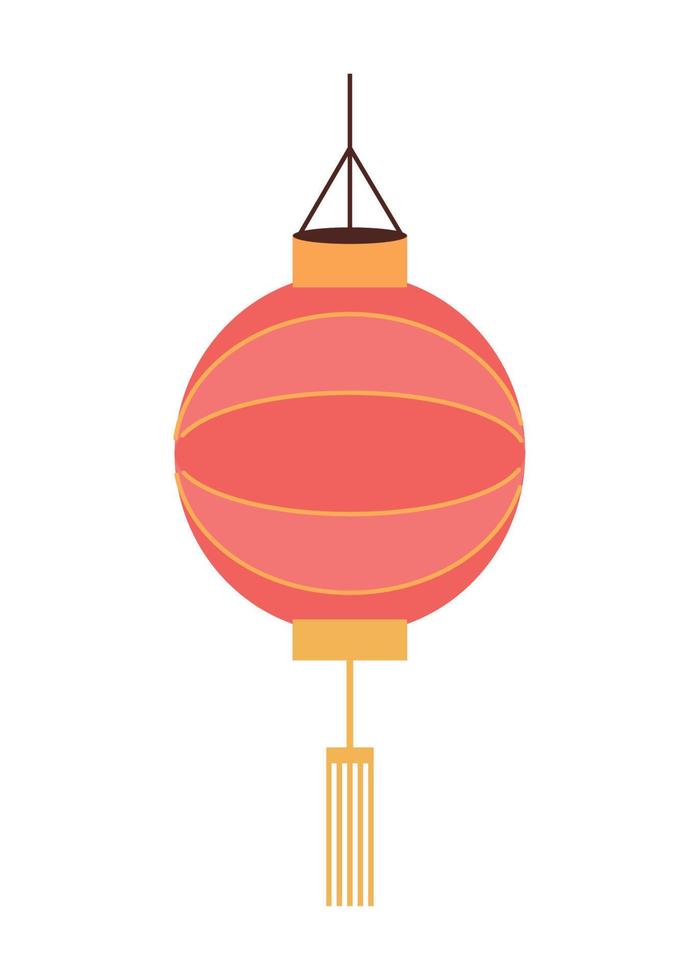 red japanese lamp hanging vector