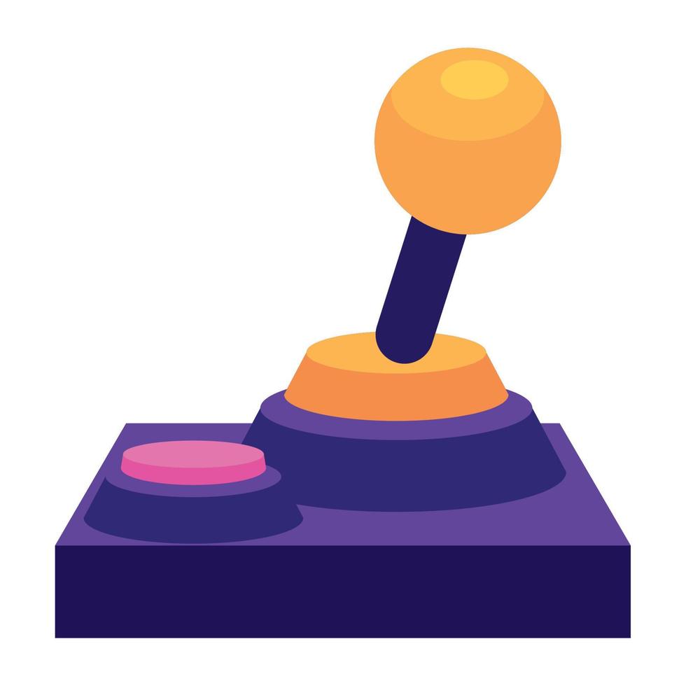 retro video game joystick vector