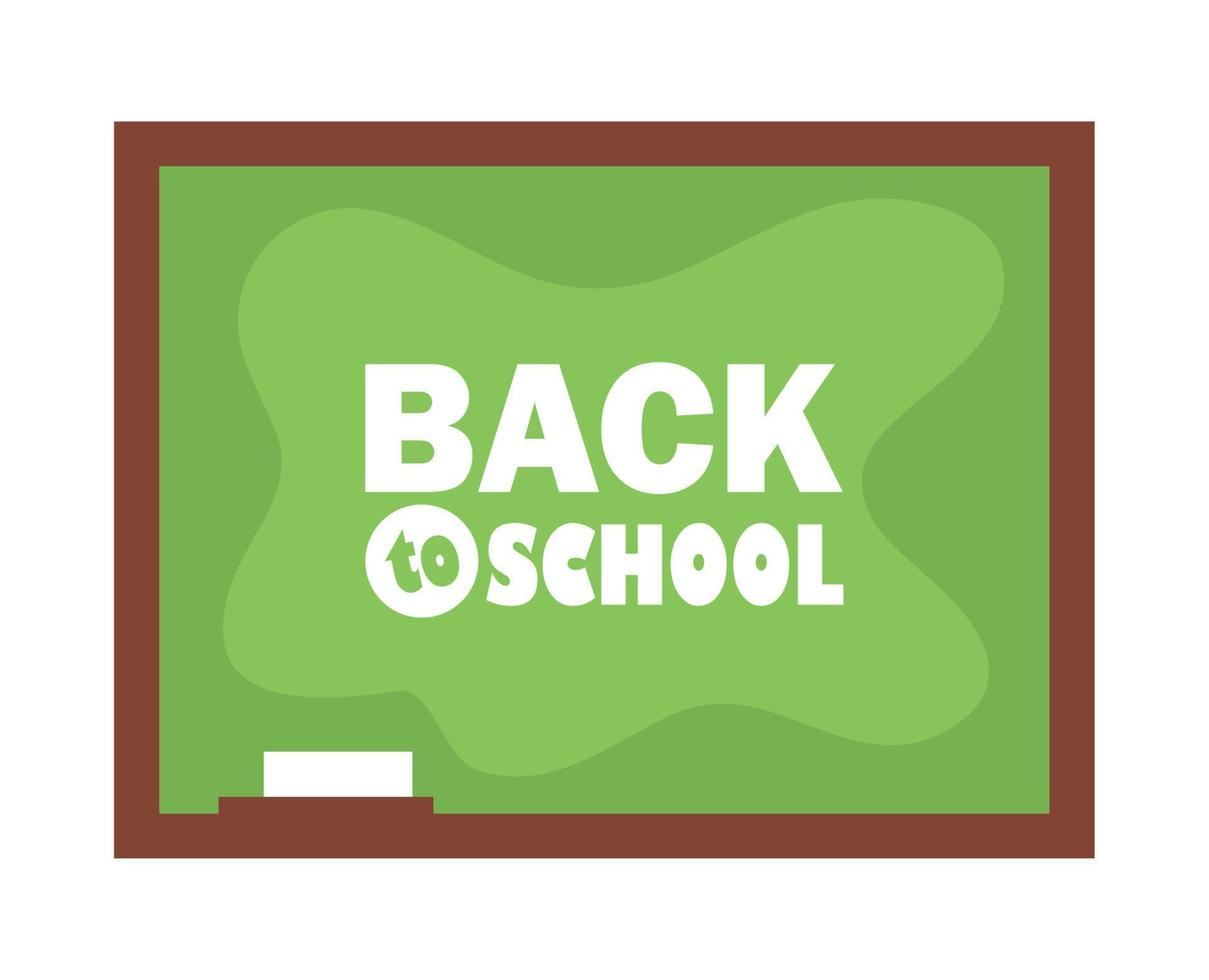 back to school lettering in chalkboard vector