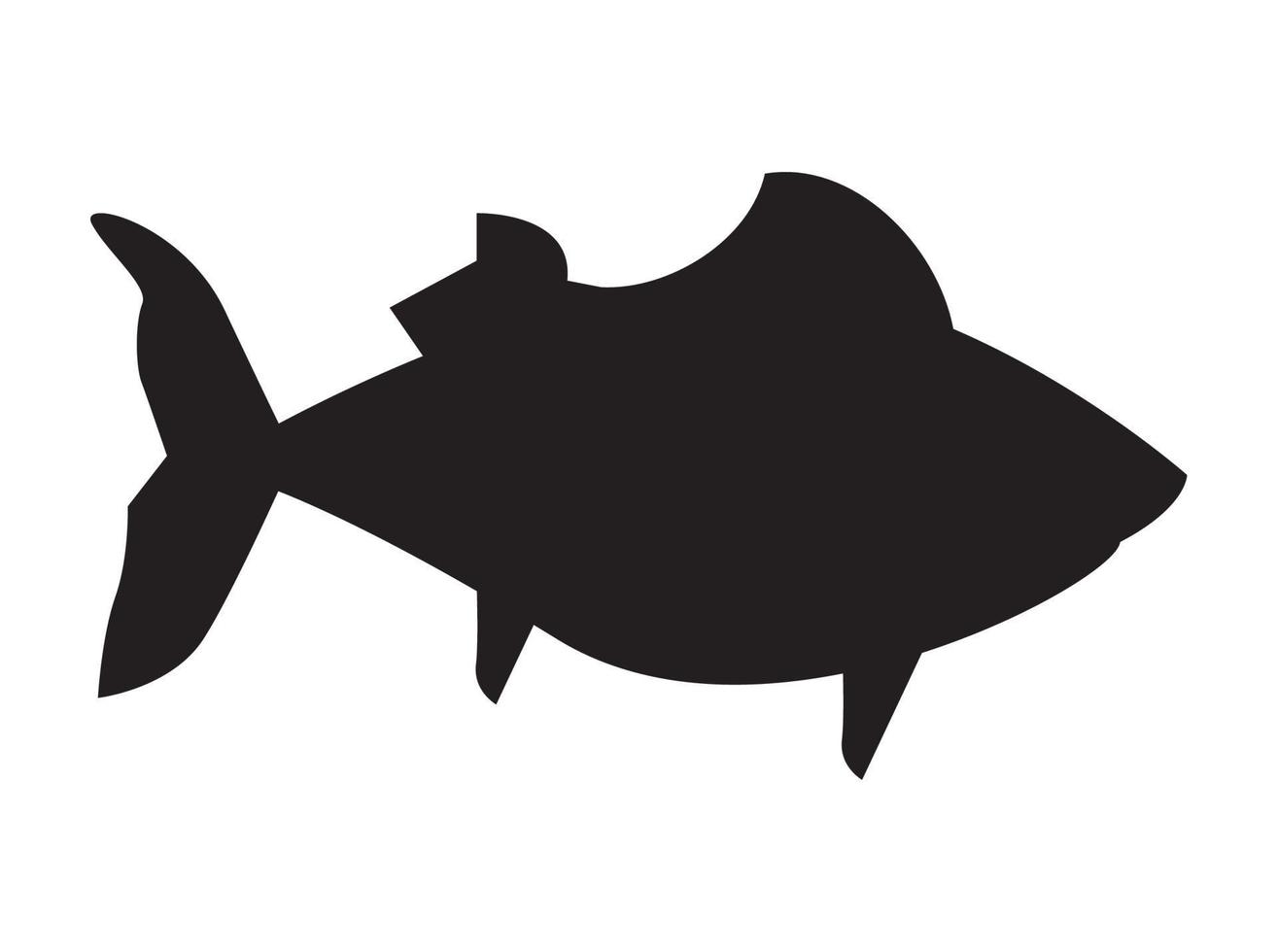 fish ocean silhouette vector