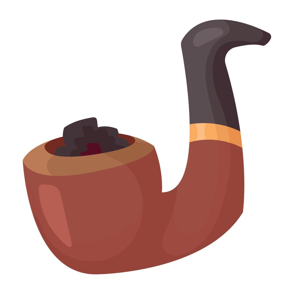 pirate pipe wooden vector
