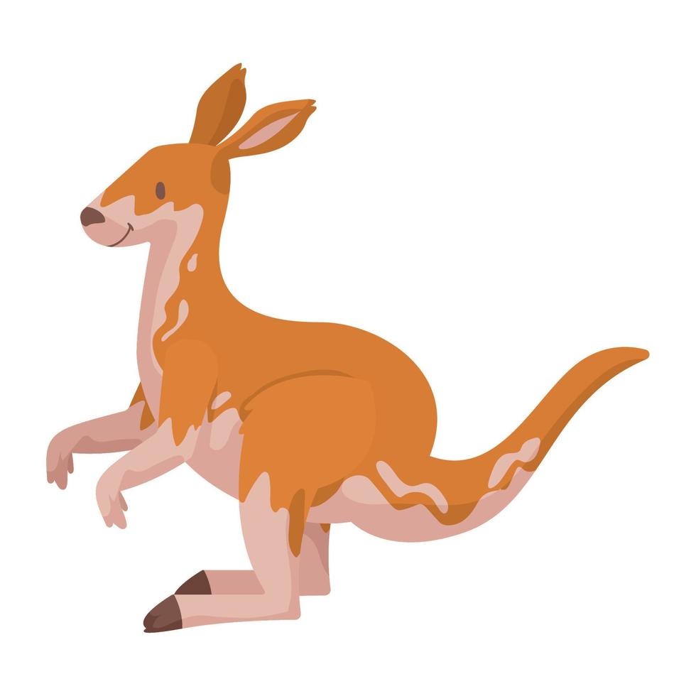 cute kangaroo animal kid vector