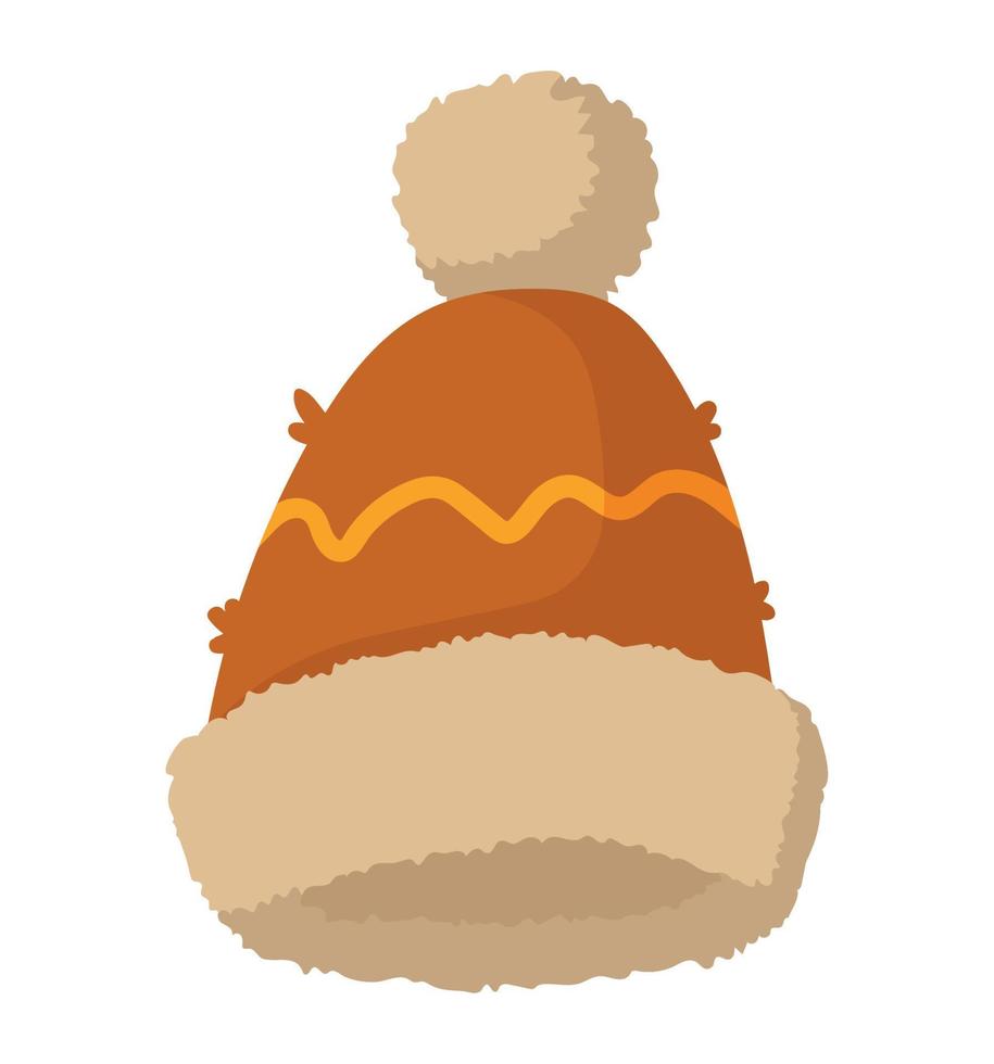 wool hat autumn season vector