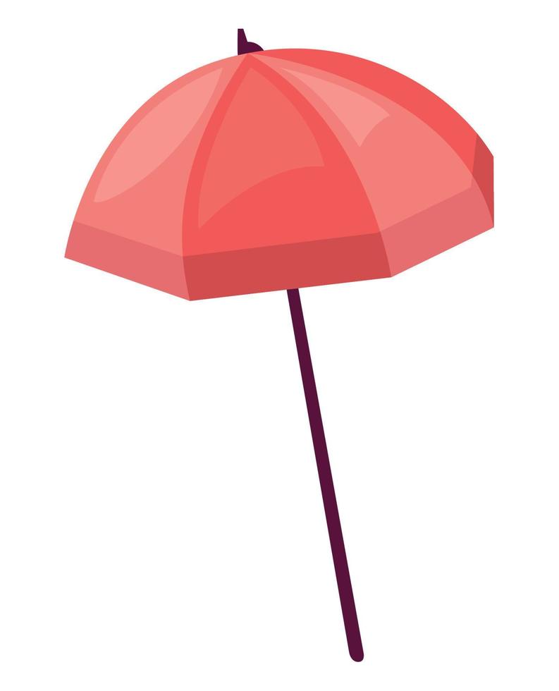 red beach umbrella vector