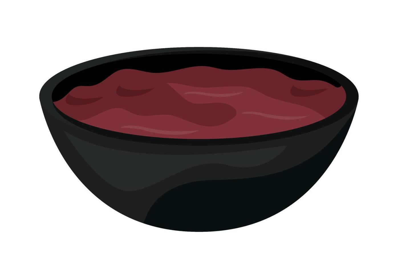 soy sauce in dish vector