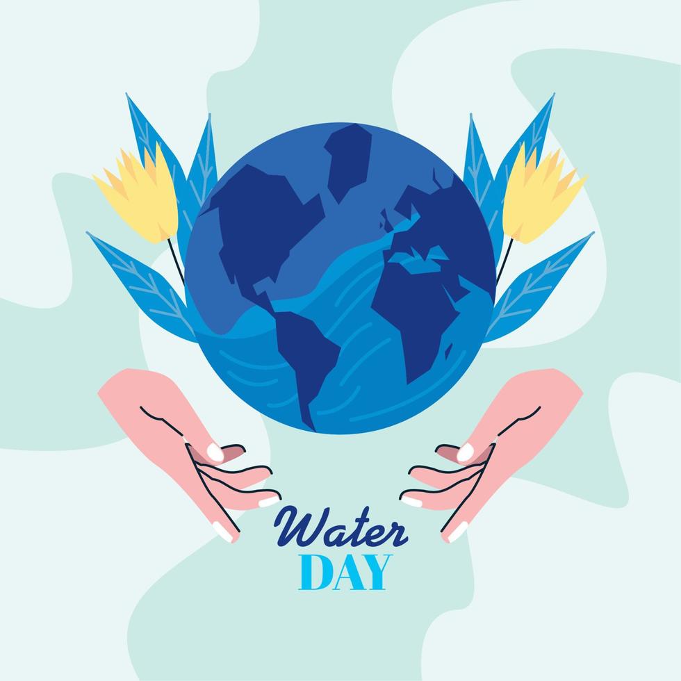 water day card vector