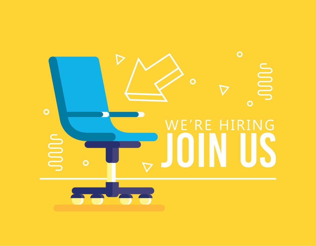 join us lettering and chair 10428486 Vector Art at Vecteezy
