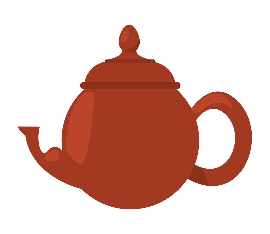 red teapot silhouette vector