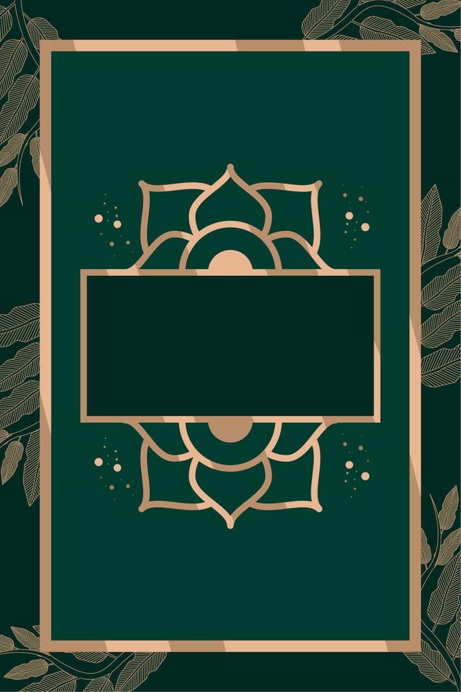 elegant green card vector