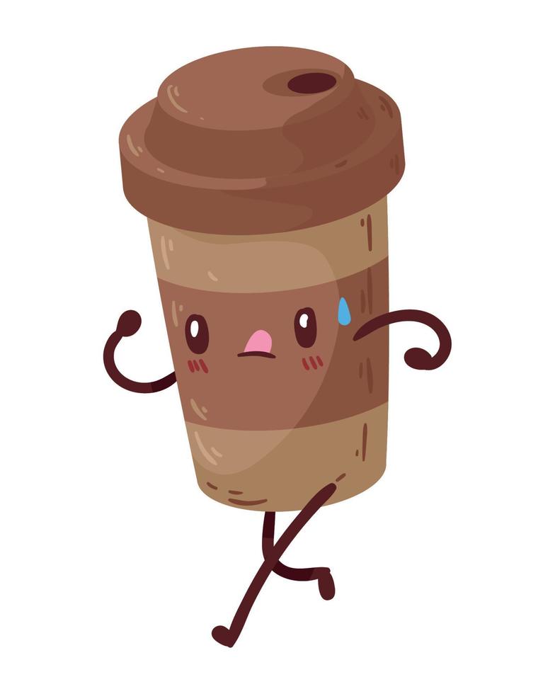 cafetera kawaii vector