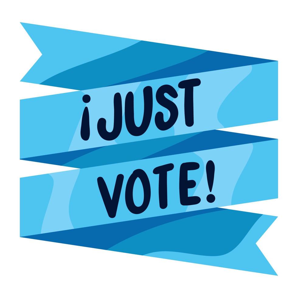 just vote in ribbon vector