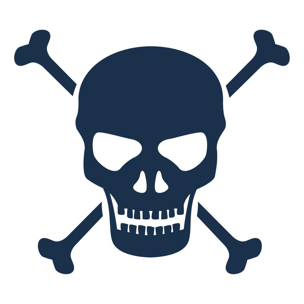skull danger signal vector
