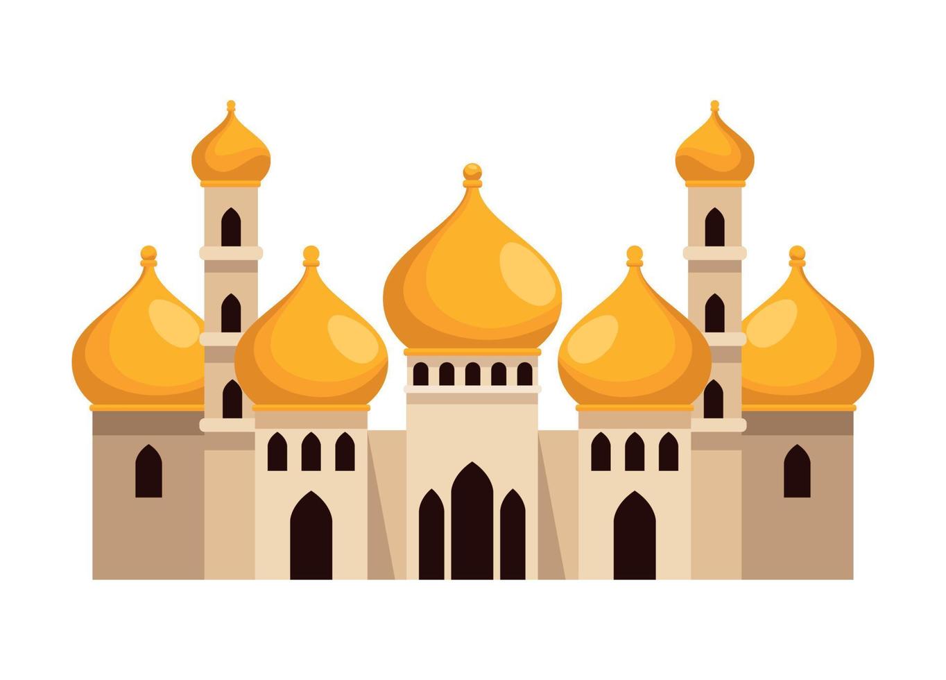 edificio del templo de la mezquita vector