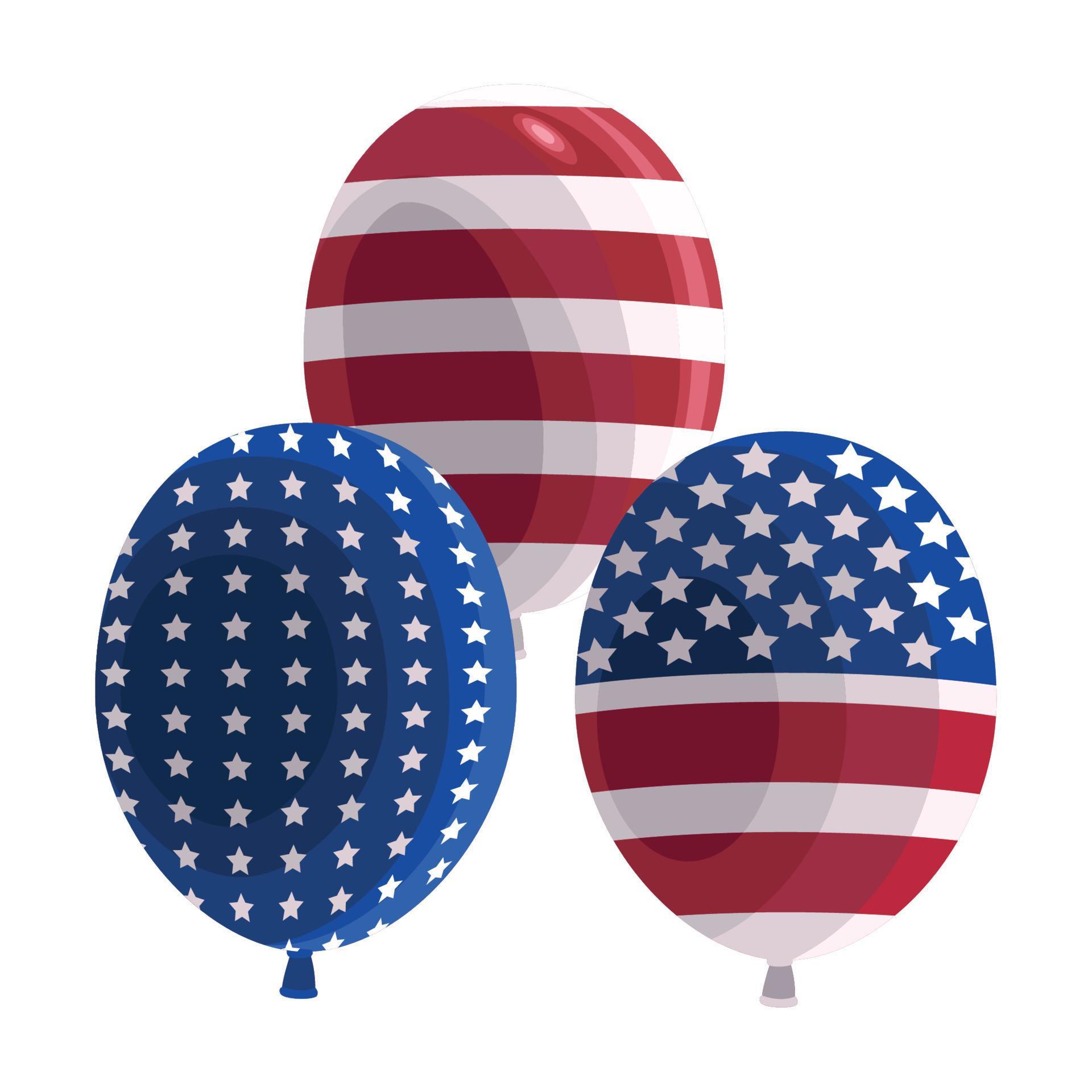 usa flag in balloons helium 10428553 Vector Art at Vecteezy