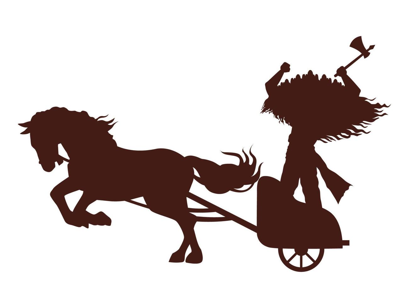 ravana king in carriage vector