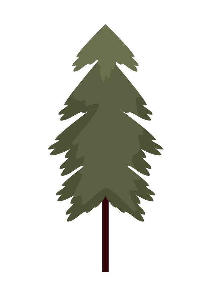 autumn season pine tree vector