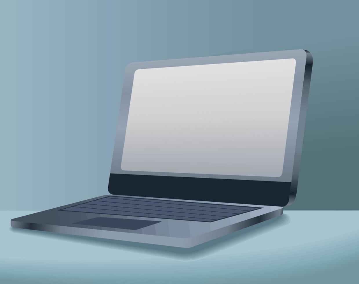 laptop mockup gray background vector