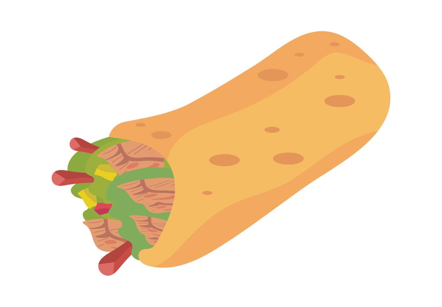 fresh flutes mexican food vector