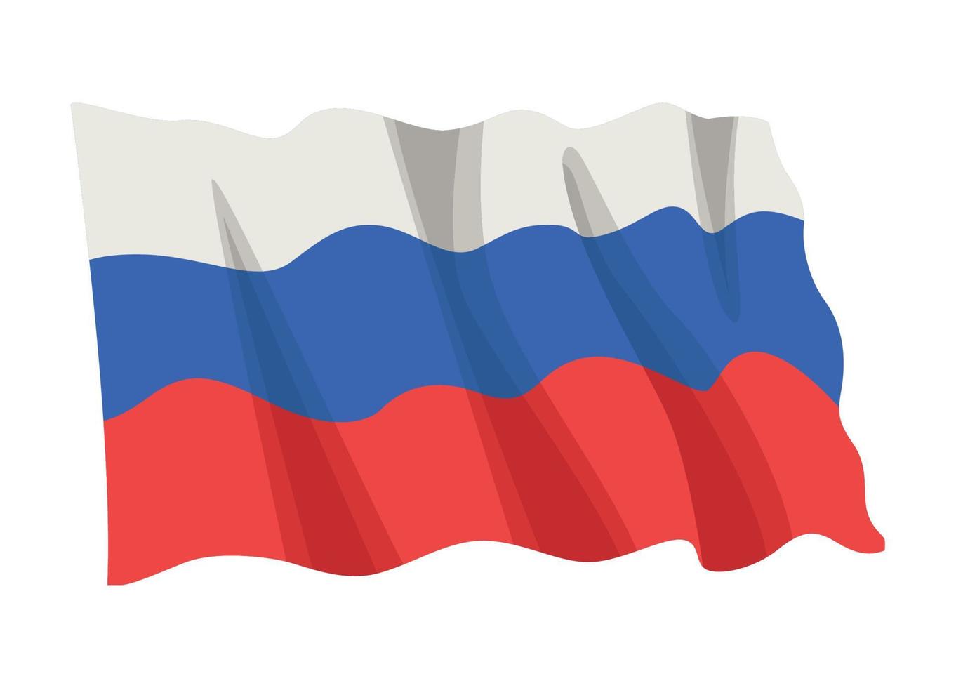 bandera de rusia ondeando vector