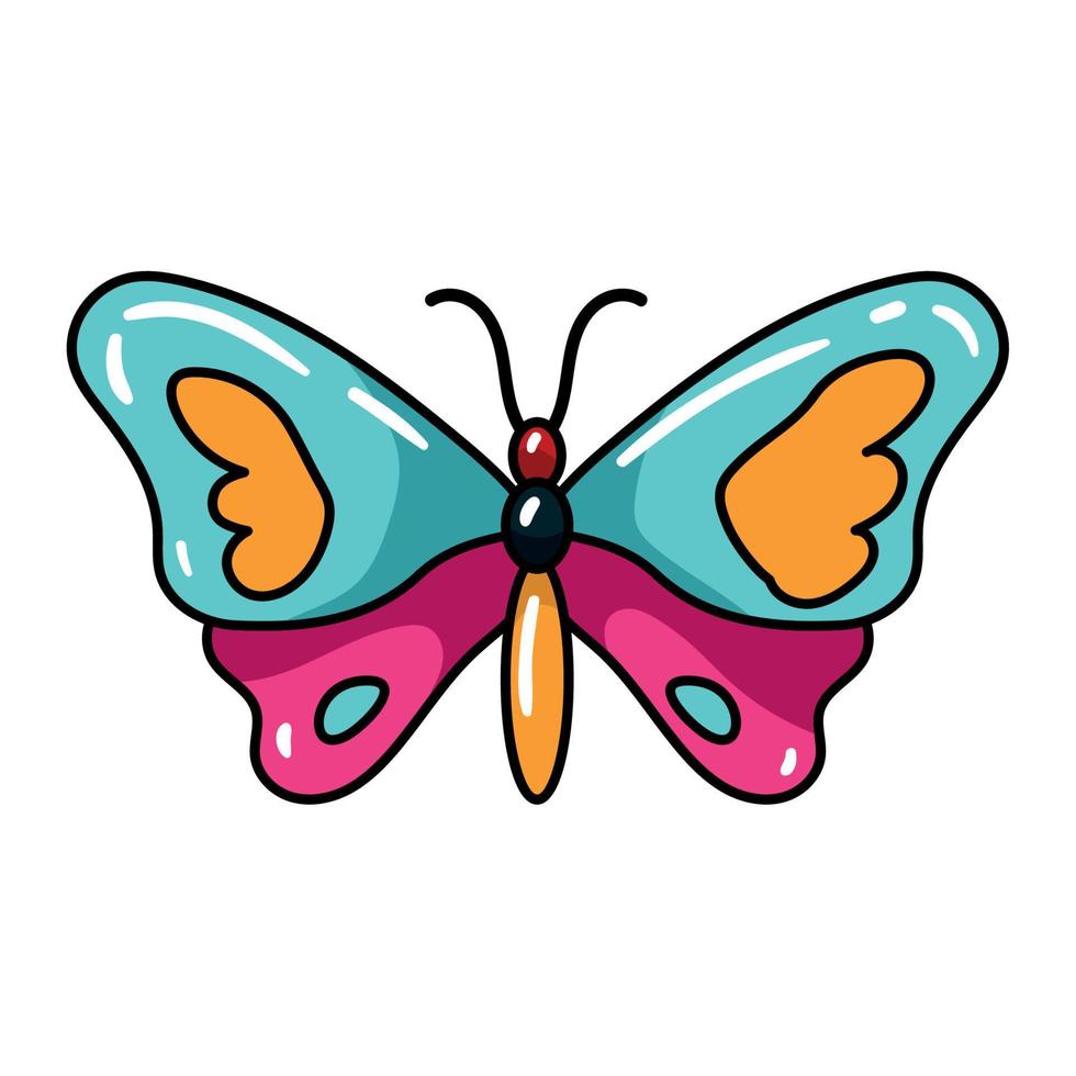 butterfly old school tattoo vector