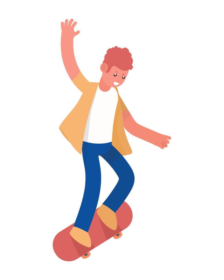 redhead boy skater vector