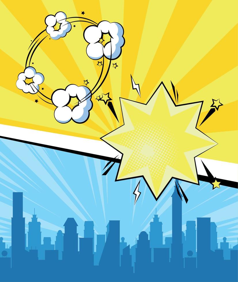 cityscape pop art vector