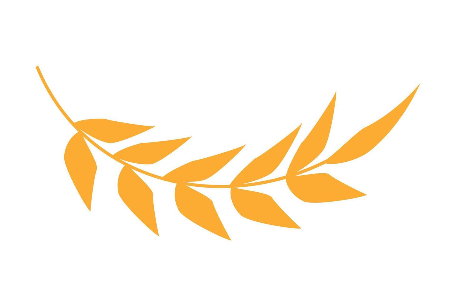 rama y hojas doradas vector