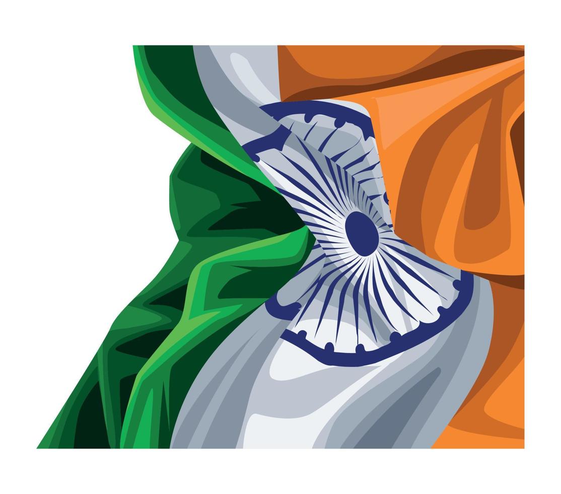 indian flag country decoration vector