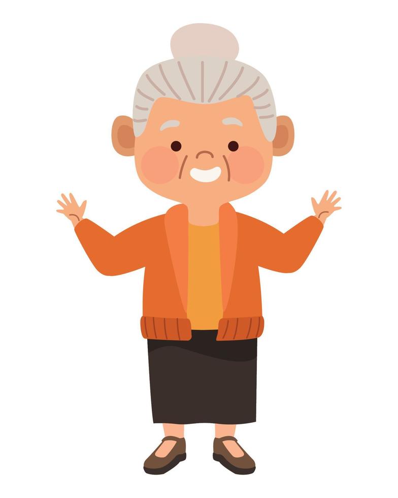 old woman smiling vector