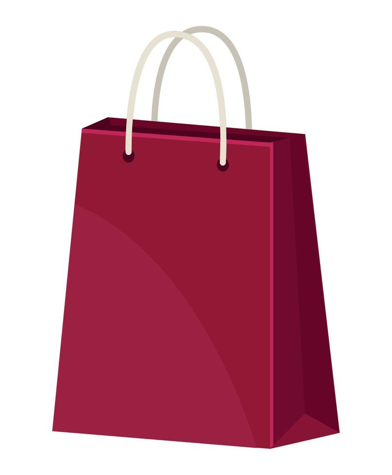 red shopping bag vector