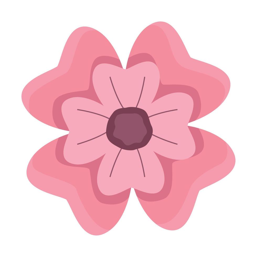 flor rosa primavera vector